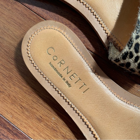 CoRNETTI Tan and Leopard Print Women's Sandals Made in Italy Leather Summer 40 - Picture 5 of 6